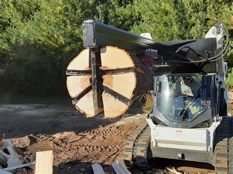 6 way skid steer log splitter|loader mounted screw log splitter.